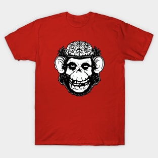 Monkey Brains INK skull on colors T-Shirt